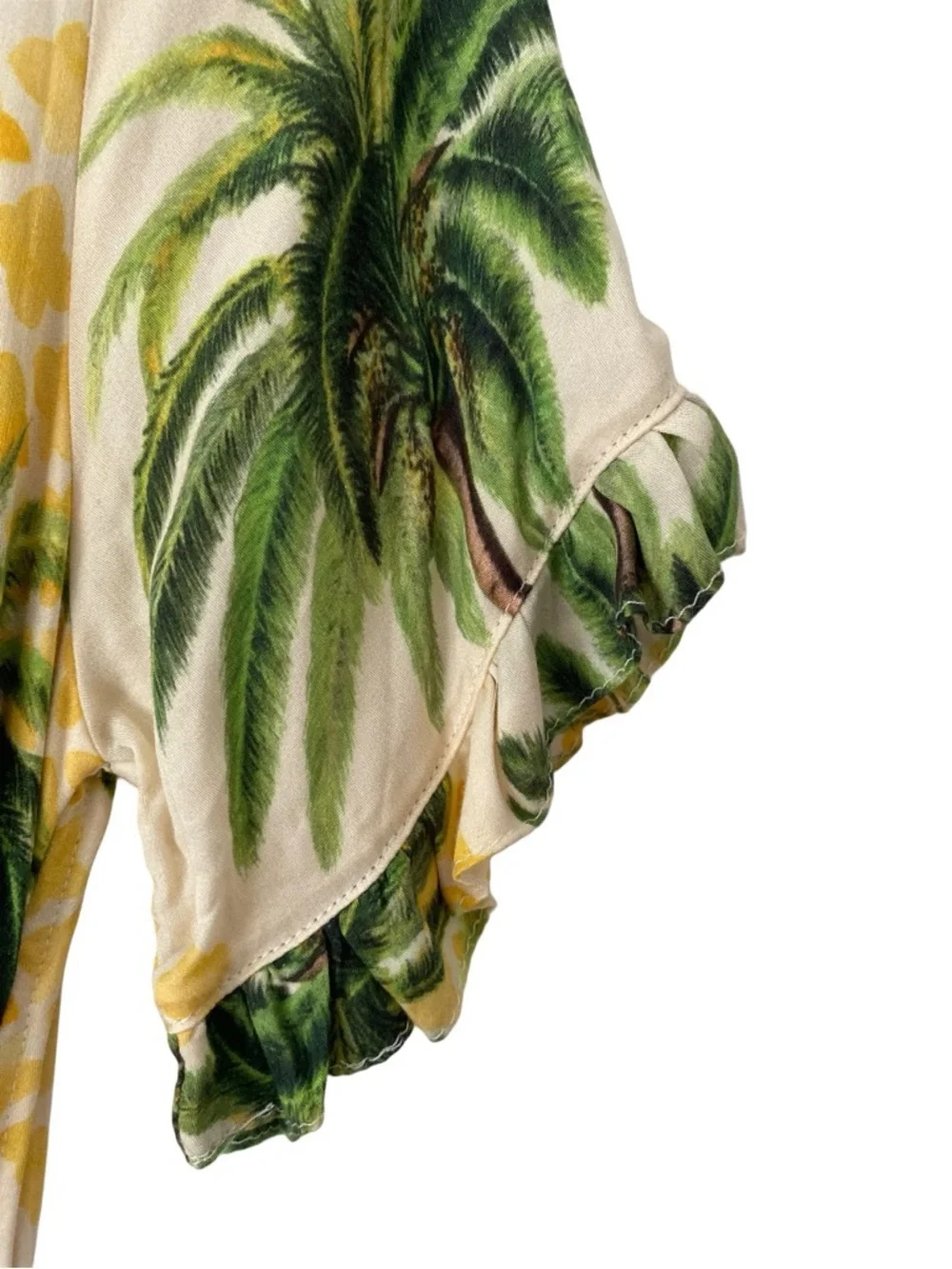 Agua Bendita Melanie Goa Dress Tropical Print size small Yellow Green - Picture 6 of 9